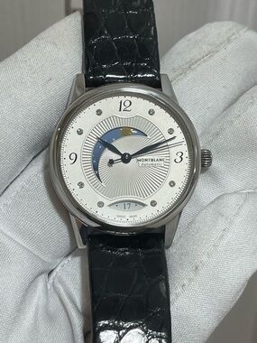 Montblanc Lady Boheme Diamond Steel Automatic Night & Day Watch 34mm 114731